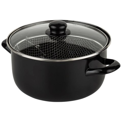Garnek do frytek emaliowany z sitkiem i pokrywką 24,5 cm, 4 l Garnek do frytek emaliowany z sitkiem i pokrywką 24,5 cm, 4 l