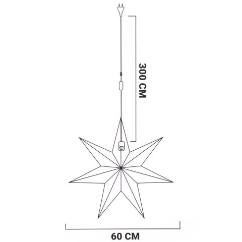 Gwiazda świecąca welurowa brązowa wisząca 60 cm Gwiazda świecąca welurowa brązowa wisząca 60 cm