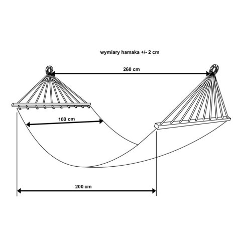 Hamak Ogrodowy Jednoosobowy Wiszący Boho z Frędzlami ENERO 200 x 100 cm Hamak Ogrodowy Jednoosobowy Wiszący Boho z Frędzlami ENERO 200 x 100 cm