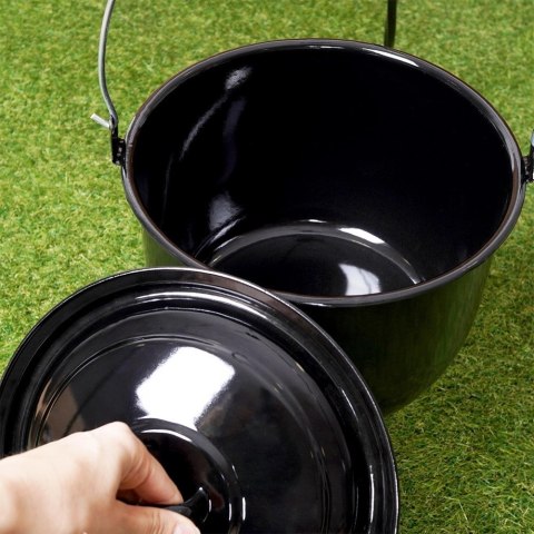 Kociołek węgierski wiszący emaliowany z pokrywką 24 cm, 7,7 l Kociołek węgierski wiszący emaliowany z pokrywką 24 cm, 7,7 l