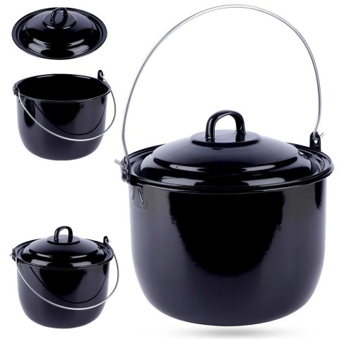 Kociołek węgierski wiszący emaliowany z pokrywką 24 cm, 7,7 l Kociołek węgierski wiszący emaliowany z pokrywką 24 cm, 7,7 l