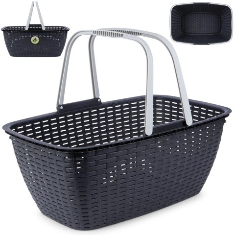 Kosz na pranie plastikowy czarny 35 l Kosz na pranie plastikowy czarny 35 l