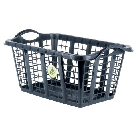 Kosz na pranie plastikowy czarny 37 l Kosz na pranie plastikowy czarny 37 l