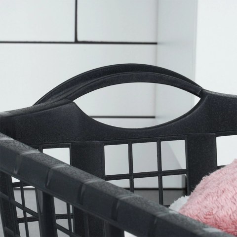 Kosz na pranie plastikowy czarny 37 l Kosz na pranie plastikowy czarny 37 l