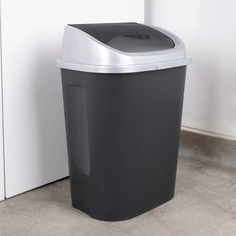Kosz na śmieci plastikowy czarny 25 l Kosz na śmieci plastikowy czarny 25 l