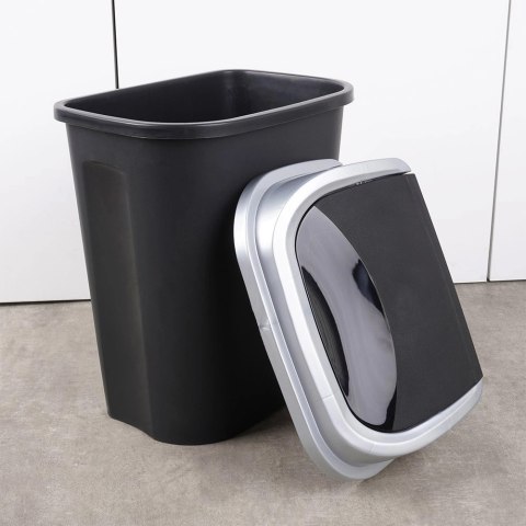 Kosz na śmieci plastikowy czarny 25 l Kosz na śmieci plastikowy czarny 25 l