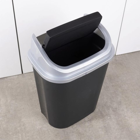Kosz na śmieci plastikowy czarny 25 l Kosz na śmieci plastikowy czarny 25 l