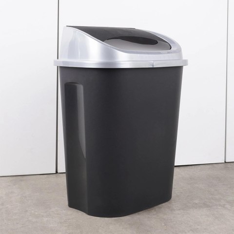 Kosz na śmieci plastikowy czarny 25 l Kosz na śmieci plastikowy czarny 25 l