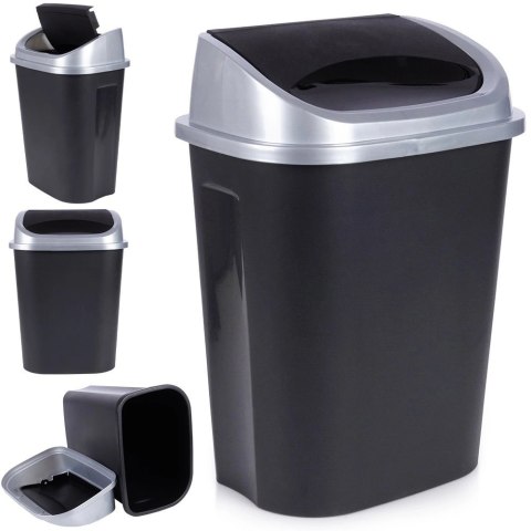 Kosz na śmieci plastikowy czarny 25 l Kosz na śmieci plastikowy czarny 25 l