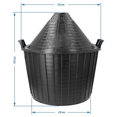 Balon na wino w koszu plastikowym 54l Balon na wino w koszu plastikowym 54l