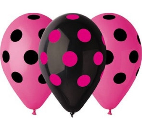 Balony 5szt. grochy 12'' | GS110/157HN Balony 5szt. grochy 12'' | GS110/157HN