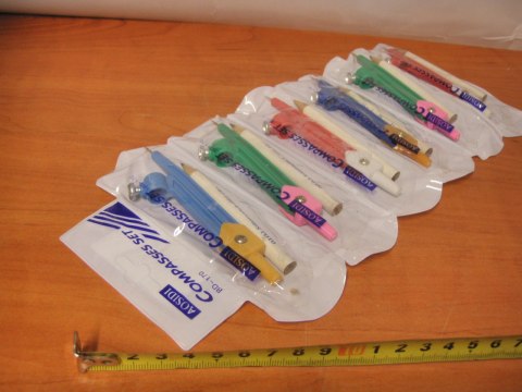 Cyrkiel z ołówkiem 6szt. plastik | CY-012Z Cyrkiel z ołówkiem 6szt. plastik | CY-012Z