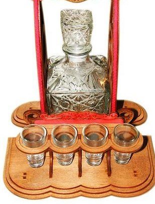 Stojak ażur karafka + kieliszki | 180 1477 Stojak ażur karafka + kieliszki | 180 1477