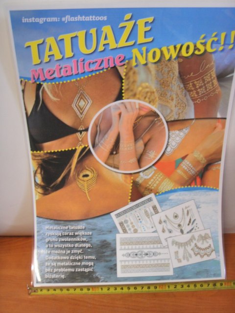 Tatuaż 12szt mały złoto-czarny 2295 FLASH TATTOO Tatuaż 12szt mały złoto-czarny 2295 FLASH TATTOO