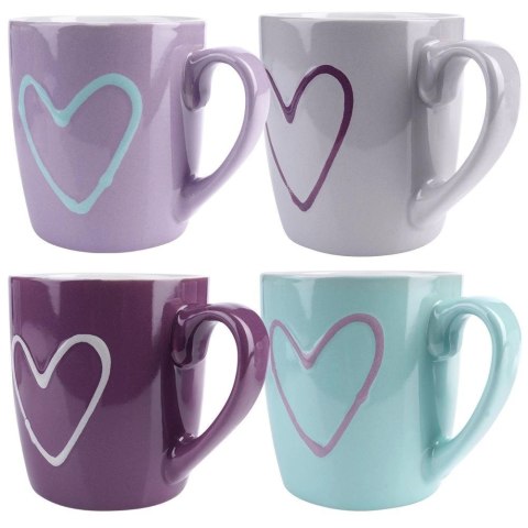 Kubki z Uchem do Napojów Kawy Herbaty Ceramiczne 350 ml 4 szt. Kubki z Uchem do Napojów Kawy Herbaty Ceramiczne 350 ml 4 szt.