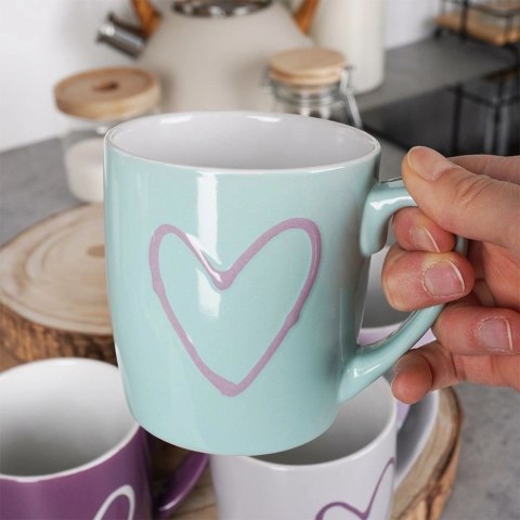 Kubki z Uchem do Napojów Kawy Herbaty Ceramiczne 350 ml 4 szt. Kubki z Uchem do Napojów Kawy Herbaty Ceramiczne 350 ml 4 szt.