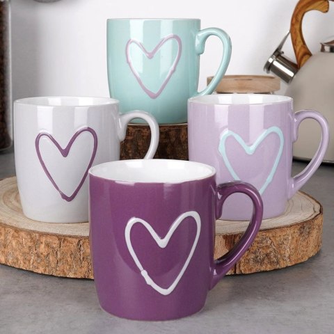 Kubki z Uchem do Napojów Kawy Herbaty Ceramiczne 350 ml 4 szt. Kubki z Uchem do Napojów Kawy Herbaty Ceramiczne 350 ml 4 szt.