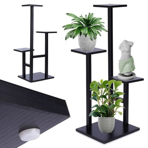 Kwietnik metalowy 4-poziomowy 84 cm Kwietnik metalowy 4-poziomowy 84 cm