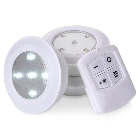 Lampka nocna LED z taśmą samoprzylepną pilot 9,5 cm 3 szt. Lampka nocna LED z taśmą samoprzylepną pilot 9,5 cm 3 szt.