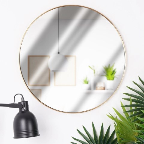 Lustro ścienne złote okrągłe 50 cm Lustro ścienne złote okrągłe 50 cm