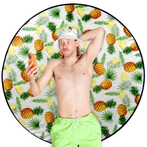 Mata plażowa piknikowa składana okrągła koc 138 cm Mata plażowa piknikowa składana okrągła koc 138 cm