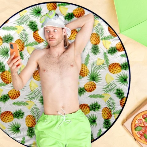 Mata plażowa piknikowa składana okrągła koc 138 cm Mata plażowa piknikowa składana okrągła koc 138 cm