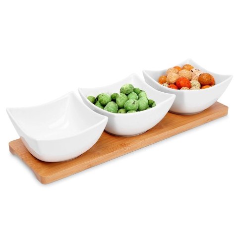 Miseczki na przekąski porcelanowe białe 30 cm 4 el. Miseczki na przekąski porcelanowe białe 30 cm 4 el.