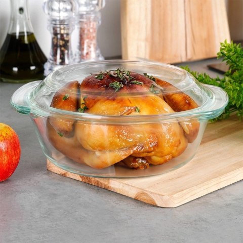Naczynie żaroodporne z pokrywką szklane 2 l+750 ml Naczynie żaroodporne z pokrywką szklane 2 l+750 ml