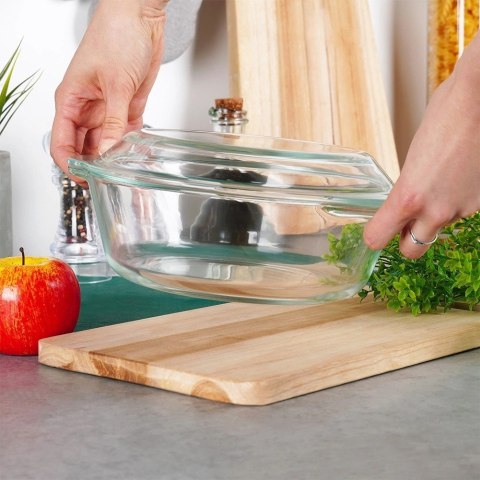 Naczynie żaroodporne z pokrywką szklane 2 l+750 ml Naczynie żaroodporne z pokrywką szklane 2 l+750 ml