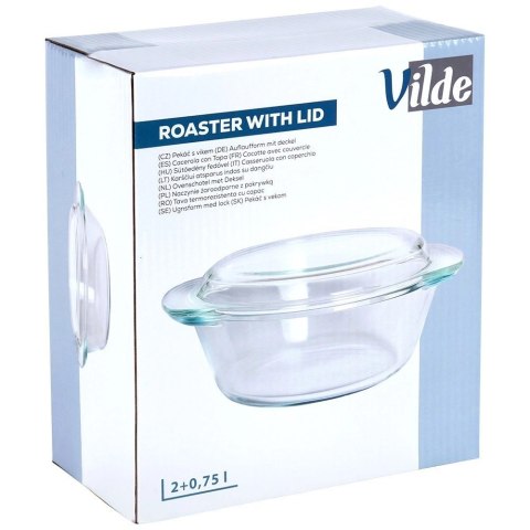 Naczynie żaroodporne z pokrywką szklane 2 l+750 ml Naczynie żaroodporne z pokrywką szklane 2 l+750 ml