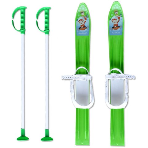 Narty z Kijkami dla Dziecka 60 cm MARMAT Zielone Narty z Kijkami dla Dziecka 60 cm MARMAT Zielone