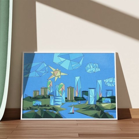 Obraz do malowania po numerach z farbkami płótno pędzel zestaw 10 el. 30x40 cm Obraz do malowania po numerach z farbkami płótno pędzel zestaw 10 el. 30x40 cm