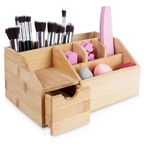 Organizer na kosmetyki do makijażu bambusowy 24x15x11 cm Organizer na kosmetyki do makijażu bambusowy 24x15x11 cm