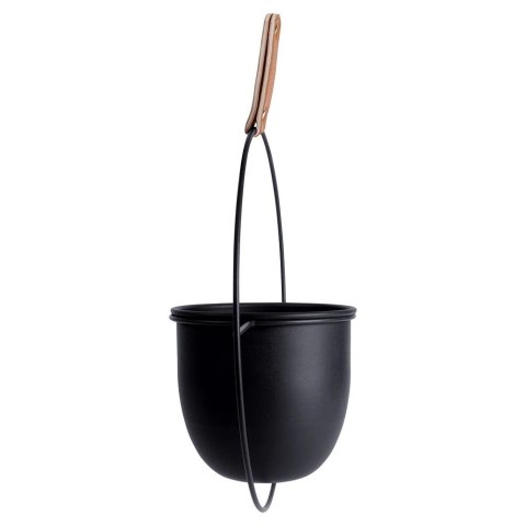 Osłonka na doniczkę wisząca metalowa czarna 30x30 cm Osłonka na doniczkę wisząca metalowa czarna 30x30 cm
