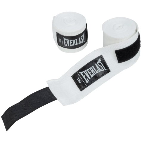 Owijki Taśmy Bandaże Bokserskie Białe Oddychające Solidne EVERLAST 305 cm Owijki Taśmy Bandaże Bokserskie Białe Oddychające Solidne EVERLAST 305 cm
