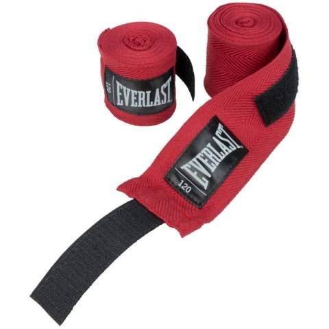 Owijki Taśmy Bandaże Bokserskie Czerwone Oddychające Solidne EVERLAST 305cm Owijki Taśmy Bandaże Bokserskie Czerwone Oddychające Solidne EVERLAST 305cm