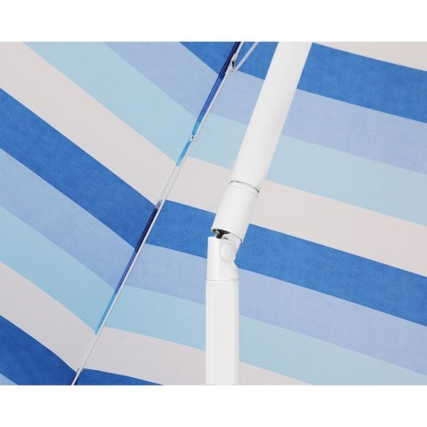 Parasol Plażowy Balkonowy w Paski Regulowany Łamany Solidny ENERO 180 cm Parasol Plażowy Balkonowy w Paski Regulowany Łamany Solidny ENERO 180 cm