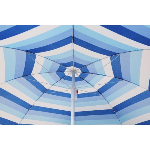 Parasol Plażowy Balkonowy w Paski Regulowany Łamany Solidny ENERO 180 cm Parasol Plażowy Balkonowy w Paski Regulowany Łamany Solidny ENERO 180 cm