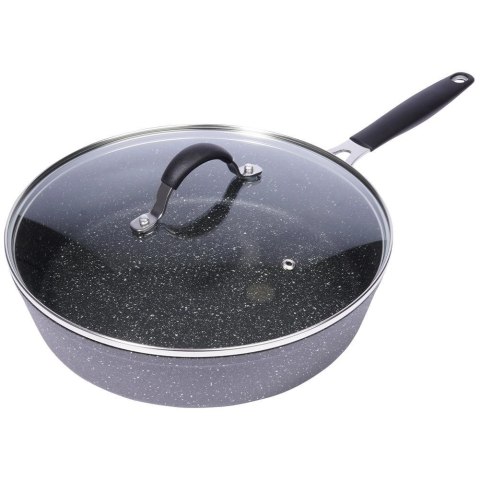 Patelnia granitowa nieprzywierająca z pokrywką STONER 28 cm Patelnia granitowa nieprzywierająca z pokrywką STONER 28 cm