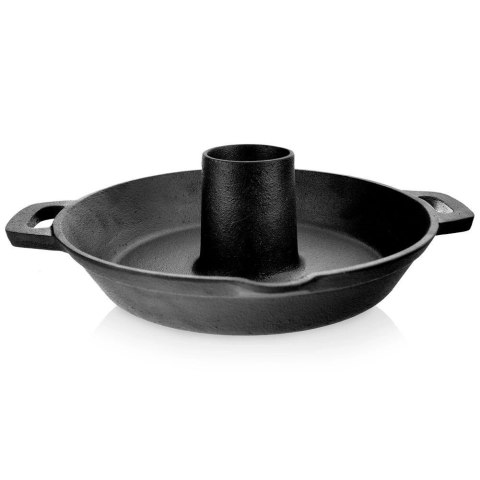 Patelnia ze stojakiem na kurczaka żeliwna LITINA 28 cm Patelnia ze stojakiem na kurczaka żeliwna LITINA 28 cm