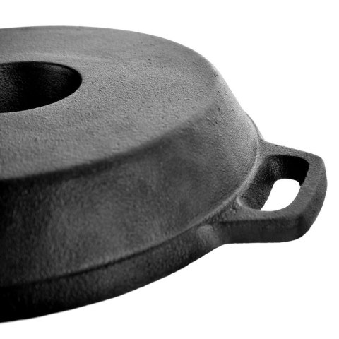 Patelnia ze stojakiem na kurczaka żeliwna LITINA 28 cm Patelnia ze stojakiem na kurczaka żeliwna LITINA 28 cm