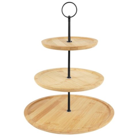Patera bambusowa 3-piętrowa 35 cm Patera bambusowa 3-piętrowa 35 cm