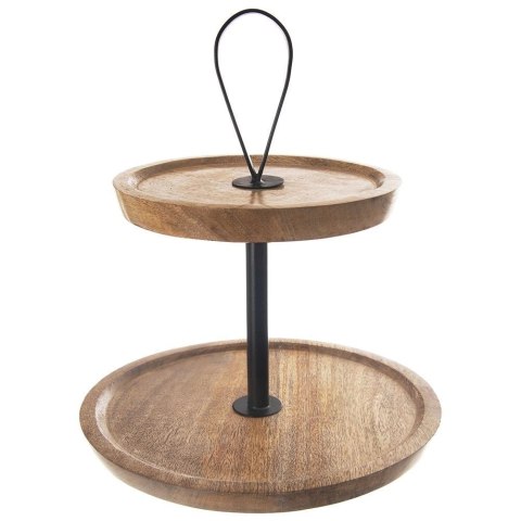 Patera drewniana 2-poziomowa MANGO 30 cm Patera drewniana 2-poziomowa MANGO 30 cm