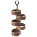 Patera drewniana 5-poziomowa MANGO 44,5 cm