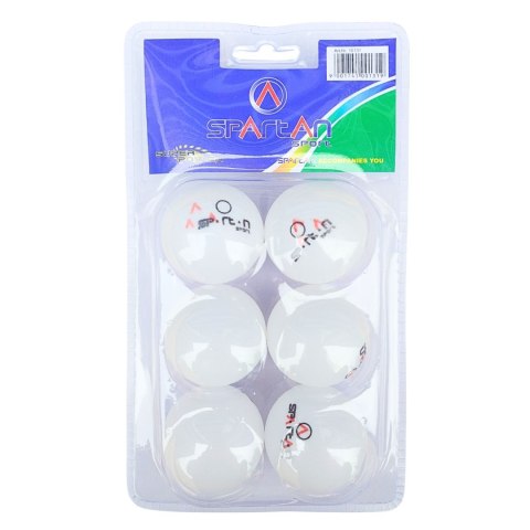 Piłeczki Piłki do Tenisa Stołowego Ping Ponga SPARTAN TT-BALL Białe 6 sztuk Piłeczki Piłki do Tenisa Stołowego Ping Ponga SPARTAN TT-BALL Białe 6 sztuk