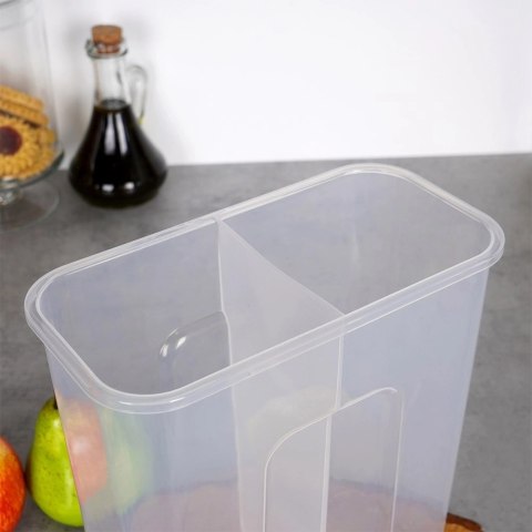Pojemnik na produkty sypkie z dozownikiem dzielony 3,5 l Pojemnik na produkty sypkie z dozownikiem dzielony 3,5 l