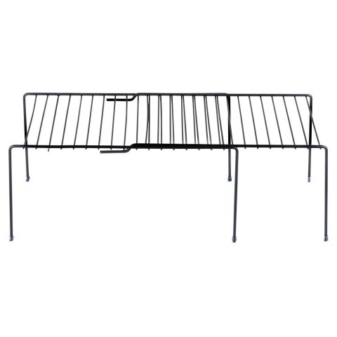 Półka kuchenna metalowa czarna rozsuwana 34,5-48 cm Półka kuchenna metalowa czarna rozsuwana 34,5-48 cm
