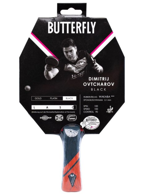 Rakietka do Tenisa Stołowego BUTTERFLY Dimitrij Ovtcharov Black Rakietka do Tenisa Stołowego BUTTERFLY Dimitrij Ovtcharov Black