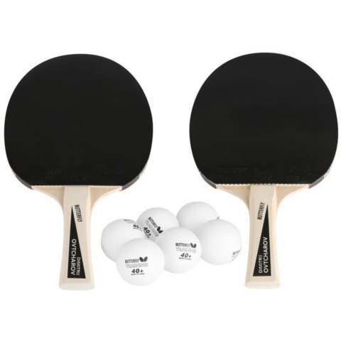 Rakietki do Tenisa Stołowego BUTTERFLY Ovtcharov z Piłeczkami Zestaw 3w1 Rakietki do Tenisa Stołowego BUTTERFLY Ovtcharov z Piłeczkami Zestaw 3w1