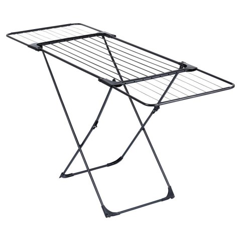 Suszarka na Pranie Metalowa Czarna Rozsuwana XXL Solidna VILDE 108-182 cm Suszarka na Pranie Metalowa Czarna Rozsuwana XXL Solidna VILDE 108-182 cm